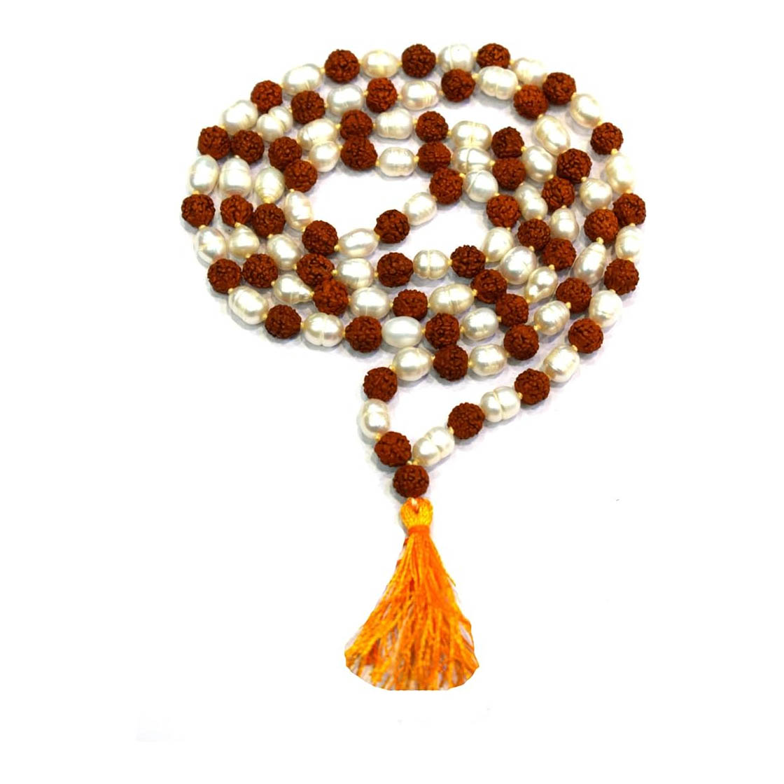 Pearl Rudraksha Mala